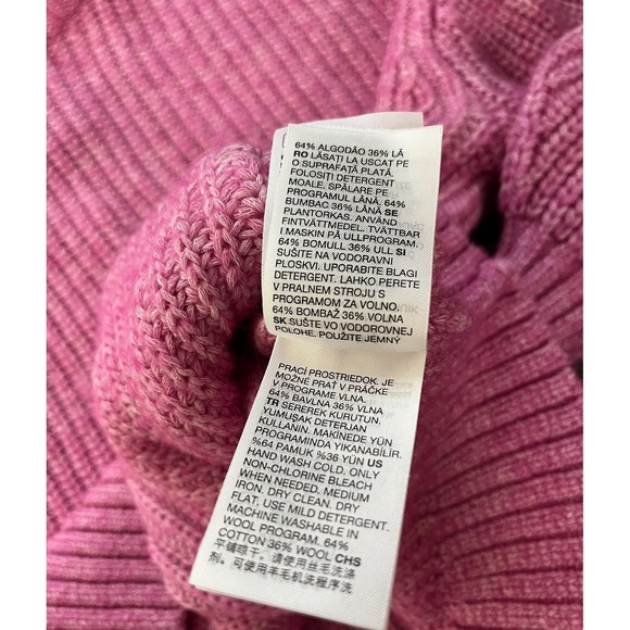 & Other Stories Pink Chunky Knit Sweater XS Cotton Wool Blend - Picture 6 of 6